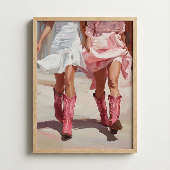 Cowboy Boots Wall Art Coastal Western Chic Home Decor