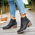 thumbnail image 1 of Cowboy Boots for Women Wide Calf Ankle Cowgirl Boots Low Heel Round Toe Vintage Short Booties Chunky Heel Hollow Out Western Style Casual Dress Shoes for Winter Fall Outdoor Walking, 1 of 5