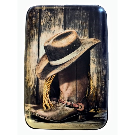 Fig Design Group Cowboy Boots and Hat RFID Secure Armored Wallet