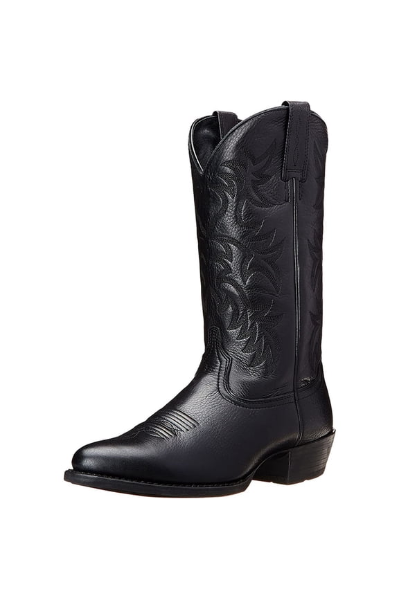 Cowboy Boots for Men Pointy Toe Men's Western Boots Cowgirl Boots Mid Calf Boots Hiking Shoes Knee High Embroidered Chunky Heel Boot