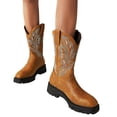 thumbnail image 1 of Cowboy Boots for Men Western Boots Men's Square Toe Mid-Calf Boots Classic Embroidered Pull On Boots, 1 of 7