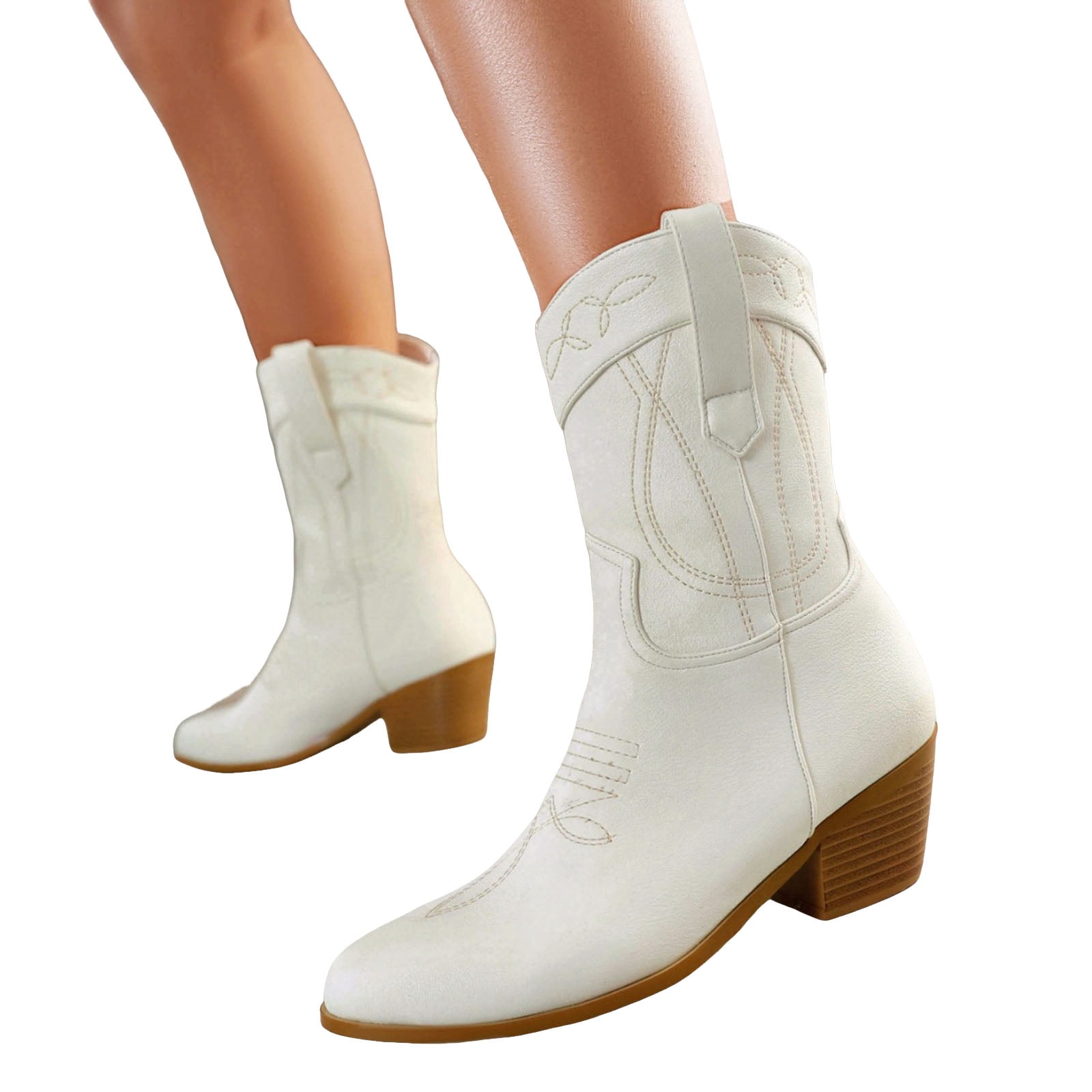 Bella Womens Cowboy Boots Traditional Short Shaft Timeless Western Style For Everyday Wear main image 0