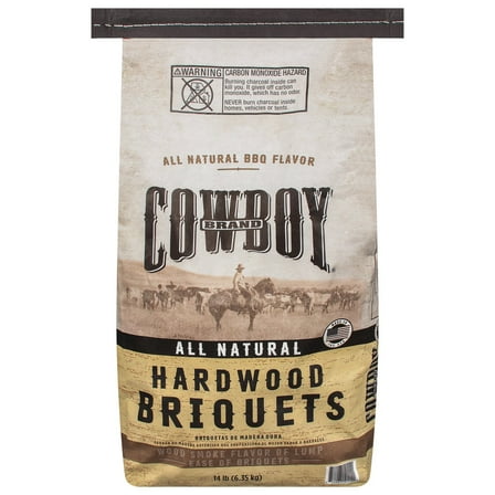 Cowboy Brand 14 Pound Long Lasting Hardwood Charcoal Briquets