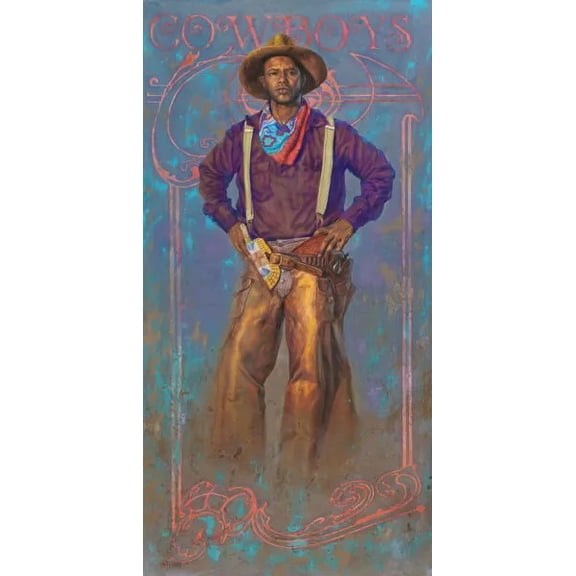 Cowboy by Brent Flory Canvas Giclee - Limited Edition - Signed & Numbered 300 - 12x24 - 1 Unit per pack