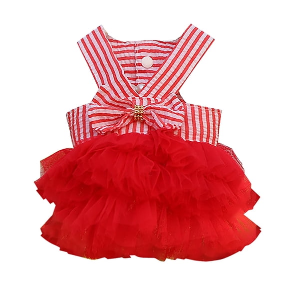 Cowboy Bubble Skirt Dress for Dog Princess Style Pet Clothing for Small Dogs