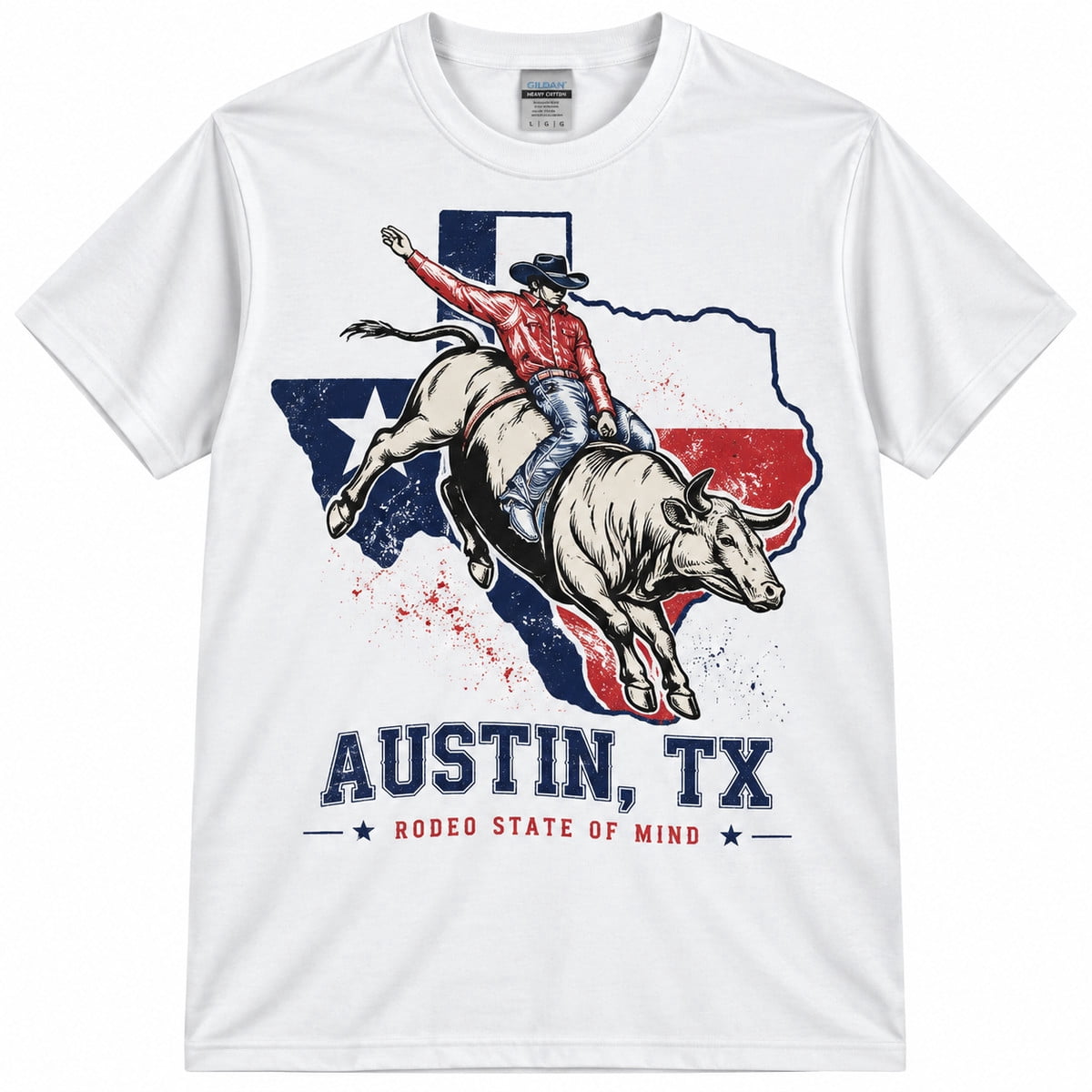Bull Rider Cloth Cowboy Bull Riding Texas Rodeo Graphic T-Shirt - Walmart.com