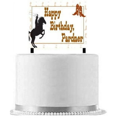 Cowboy Cake Decoration Banner