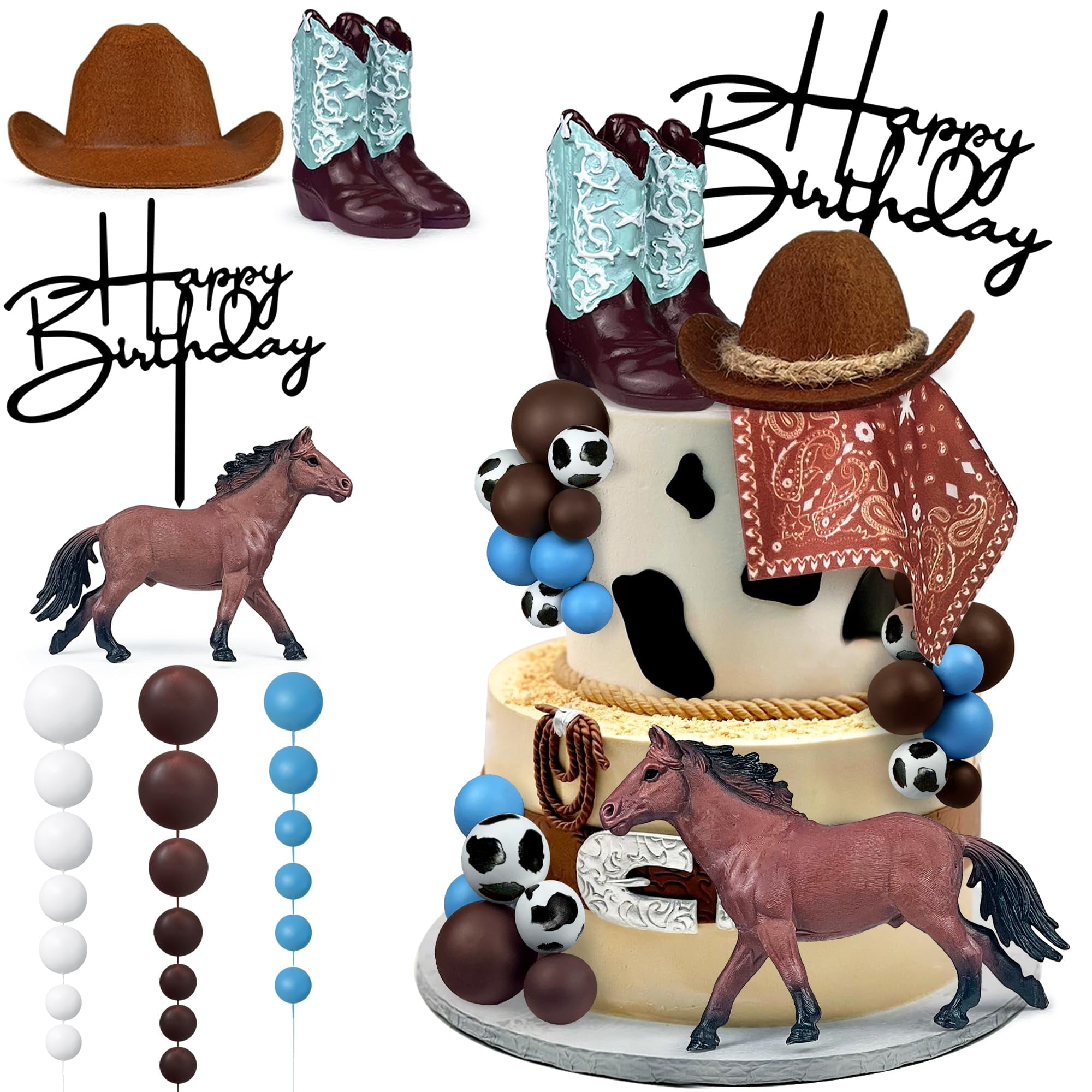 A Little Cowboy Is On The Way Cake Topper – Wild West Baby Shower Decor | Western Party Cake Decorations