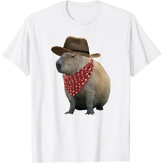 Cowboy Capybara Funny Howdy Capy Unisex T-Shirt for Men Women Kids Toddler