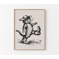 thumbnail image 1 of Cowboy Cat Sketch Print, Cowboy Cat Art, Cat Wall Art, Cowboy Decor, Framing Optional, Ccs2 Wall Art, Modern Wall Decor, 12x18 UNFRAMED, 1 of 2