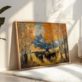 Cowboy Cattle Drive Art Print – Western Ranch Landscape Rustic Autumn ...