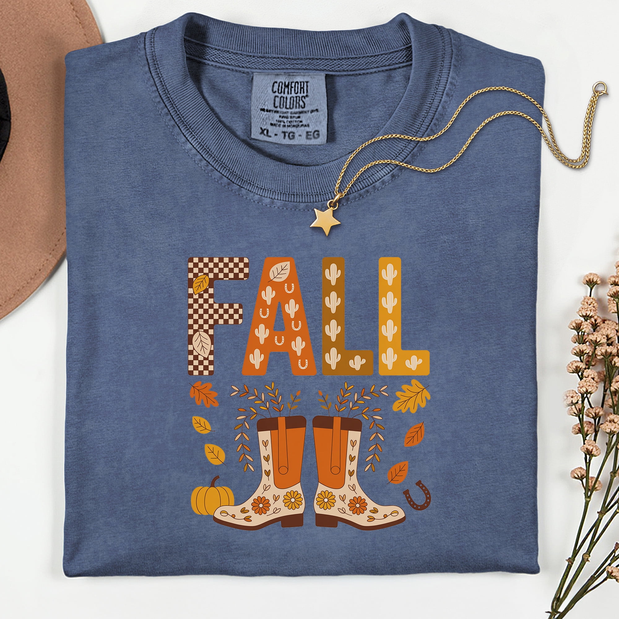 Cowboy Checkered Fall, Fall Pumpkin, Howdy Shirt, Fall, Autumn Shirt ...
