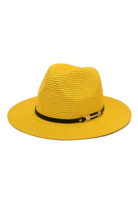 Cowboy Chic, Big Brim Panama Jazz Hat, Beach Travel Sun Hat, Fisherman Hat One Size, Size One Size Men's Women's Western Straw Cowboy Hat