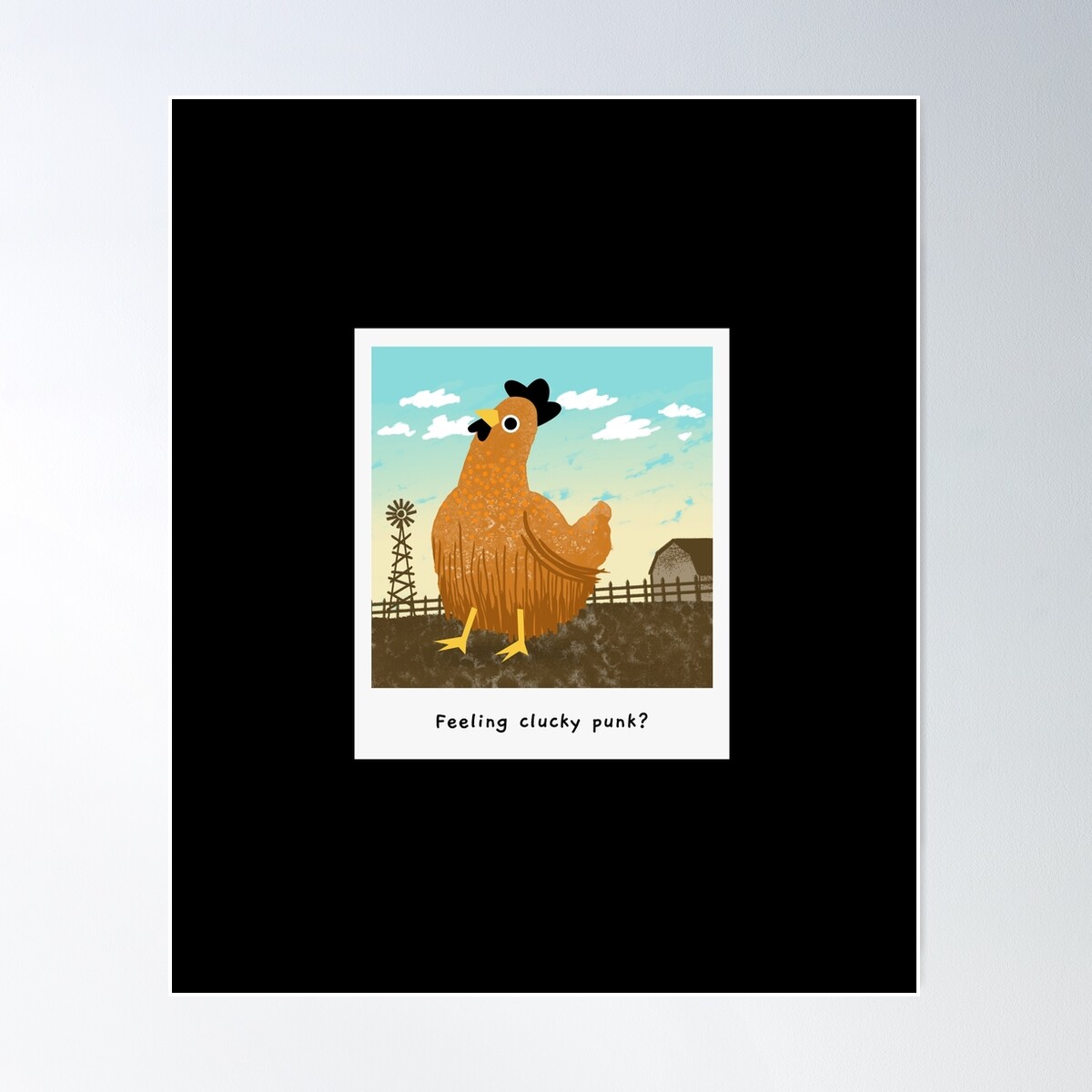 Cowboy Chicken Poster Wall Art, Modern Wall Decor For Living Room ...