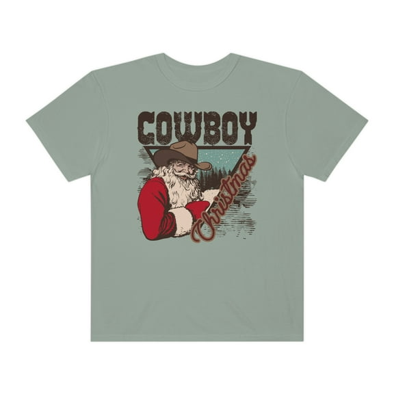 Cowboy Christmas Shirt Vintage Western Santa Claus Country Music Shirt