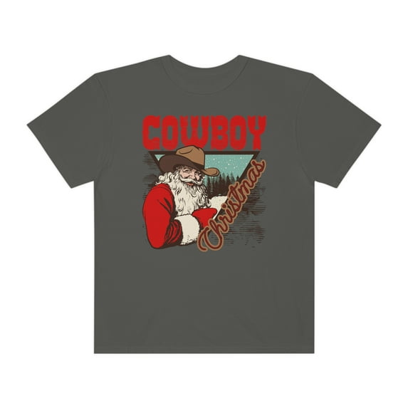 Cowboy Christmas Shirt Vintage Western Santa Claus Country Music Shirt