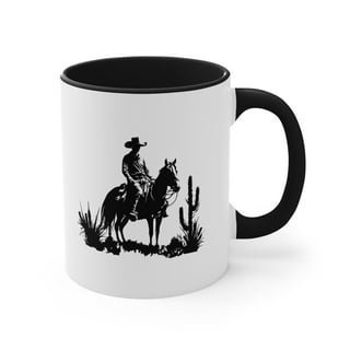 Cowboy Insulated Coffee Mug, 10oz -Personalize Cowboy & Horse Lover Cup