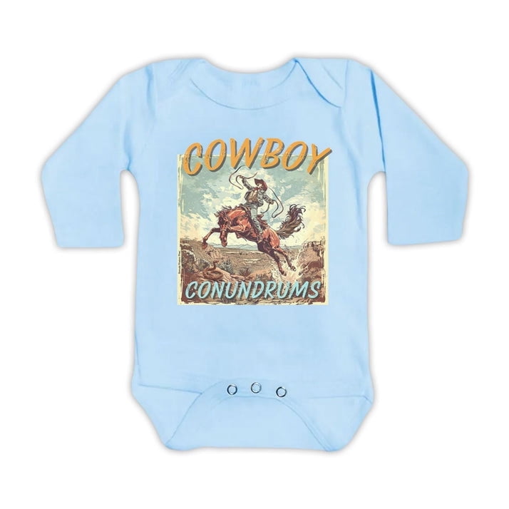 Cowboy Conundrums - Infant Western Long Sleeve One Piece Romper