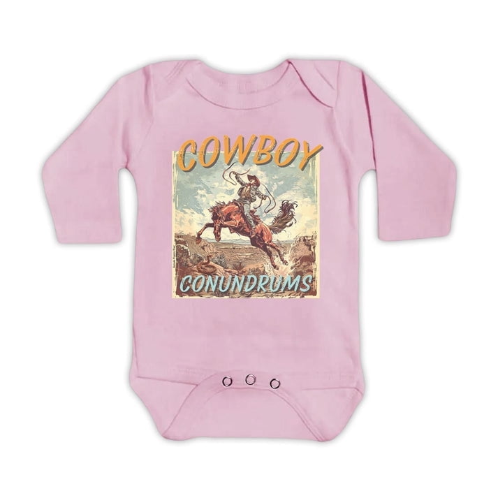 Cowboy Conundrums - Infant Western Long Sleeve One Piece Romper