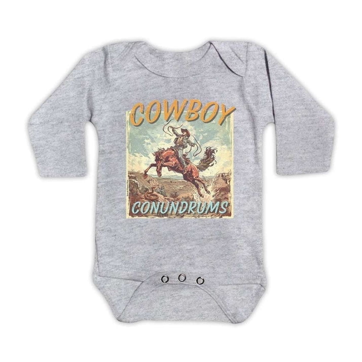 Cowboy Conundrums - Infant Western Long Sleeve One Piece Romper
