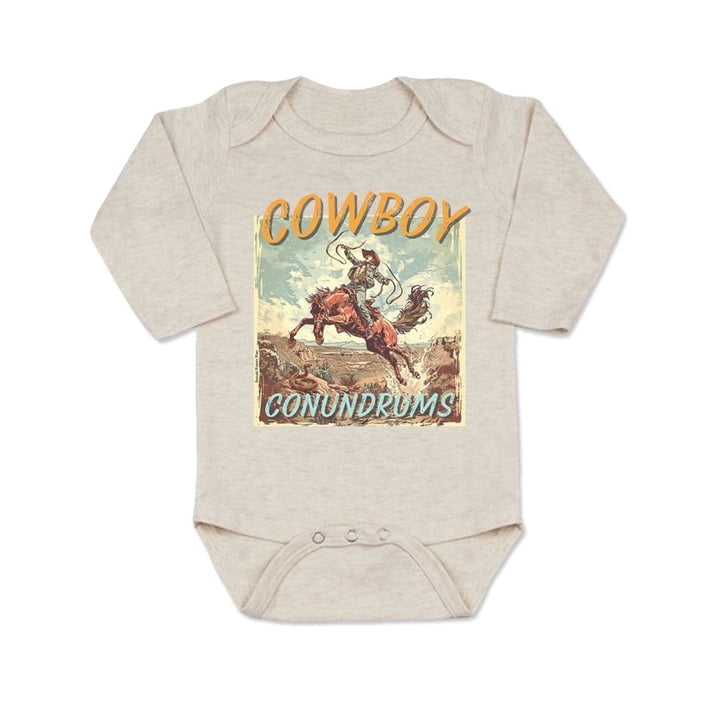 Cowboy Conundrums - Infant Western Long Sleeve One Piece Romper