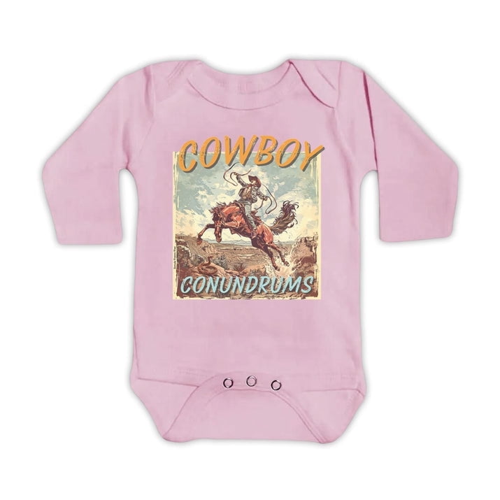 Cowboy Conundrums - Infant Western Long Sleeve One Piece Romper