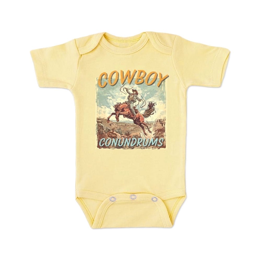 Cowboy Conundrums - Infant Western Short Sleeve One Piece Romper