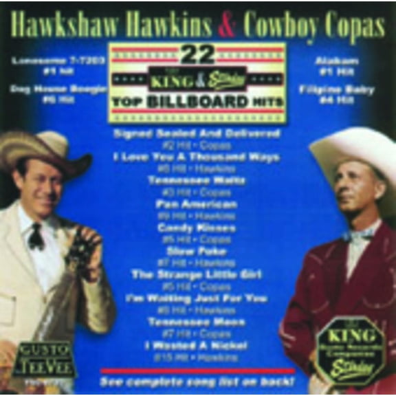 Cowboy Copas - 22 King and Starday Top Billboard Hits - Music & Performance - CD