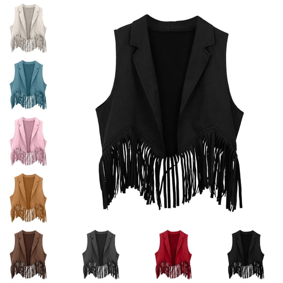 Cowboy Boys Sleeveless Western Fringe Vest Retro Boys Vest