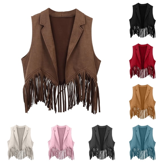 Cowboy Boys Sleeveless Western Fringe Vest Retro Cowboy Outfit for Kids Boys