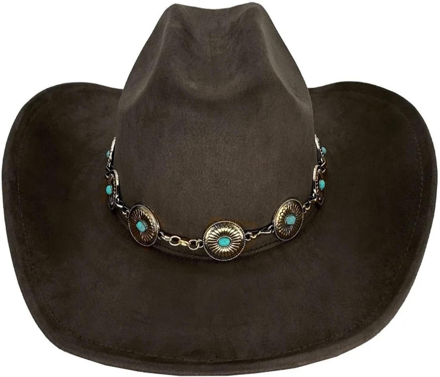 5681 Cowboy Cowgirl Adjustable Men’s Women’s Hats Sun Shield Adult Hat Felt The Cowgirl Wool Felt Western Hat – Village Hat Shop main image 3