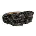 thumbnail image 1 of Cowboy Cowgirl Classic Western Rhinestone Bling Studded Diamond Leather Belt, 1 of 4