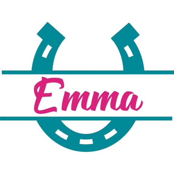 Cowboy Cowgirl Horseshoe Horseshoes Customized Wall Decal - Custom Vinyl Wall Art - Personalized Name - Baby Girls Boys Kids Bedroom Wall Decal Room Decor Wall Stickers Decoration Size (20x40 inch)