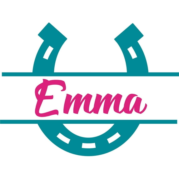Cowboy Cowgirl Horseshoe Horseshoes Customized Wall Decal - Custom Vinyl Wall Art - Personalized Name - Baby Girls Boys Kids Bedroom Wall Decal Room Decor Wall Stickers Decoration Size (12x20 inch)