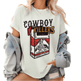 thumbnail image 1 of Cowboy & Cowgirl Killers Print T Shirs Western Graphic Tees Short Sleeve Casual Cotton Vintage Pattern Tops for Daily Outfits White,M, 1 of 6