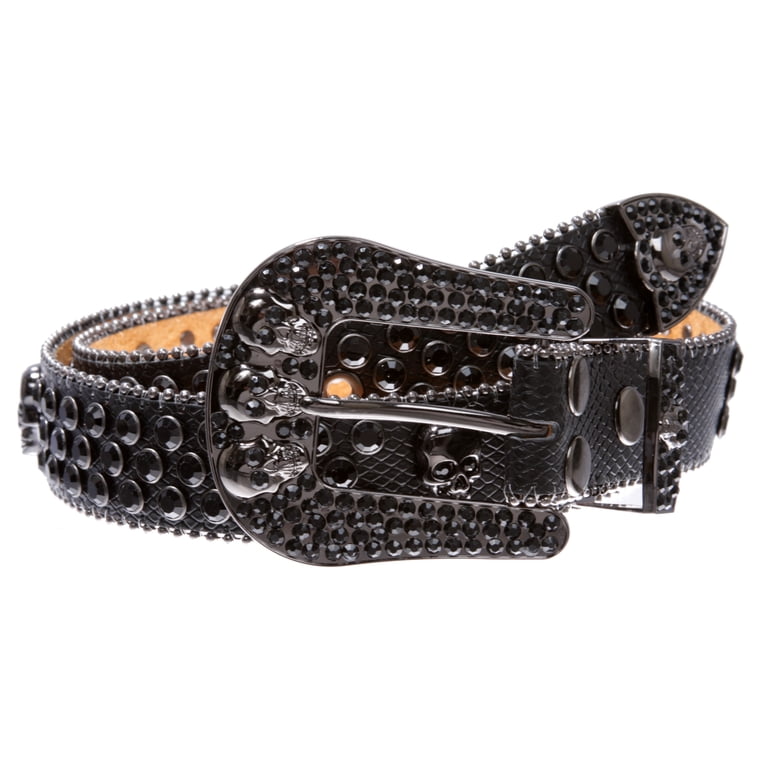 Western Rhinestone Detachable Buckle Leather Belt for Men Women Bling Rhinestone Studded Belt for Men Women, Western Leather Belt  main image 4