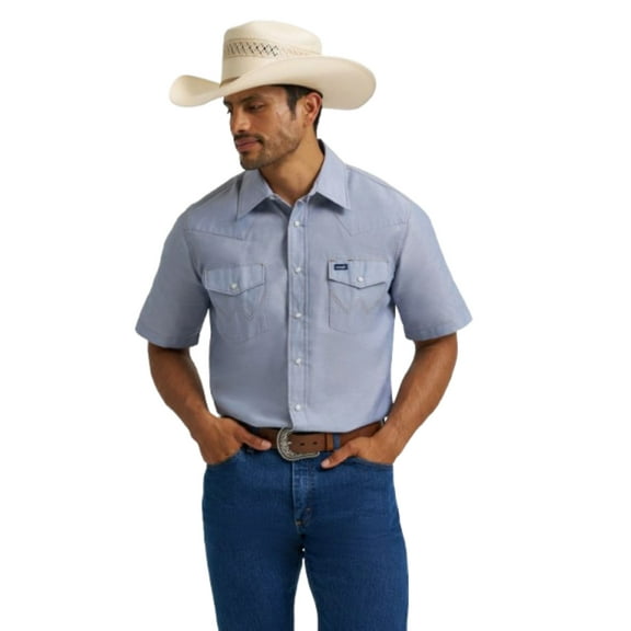 Wrangler Mens Chambray S/S Work Shirt