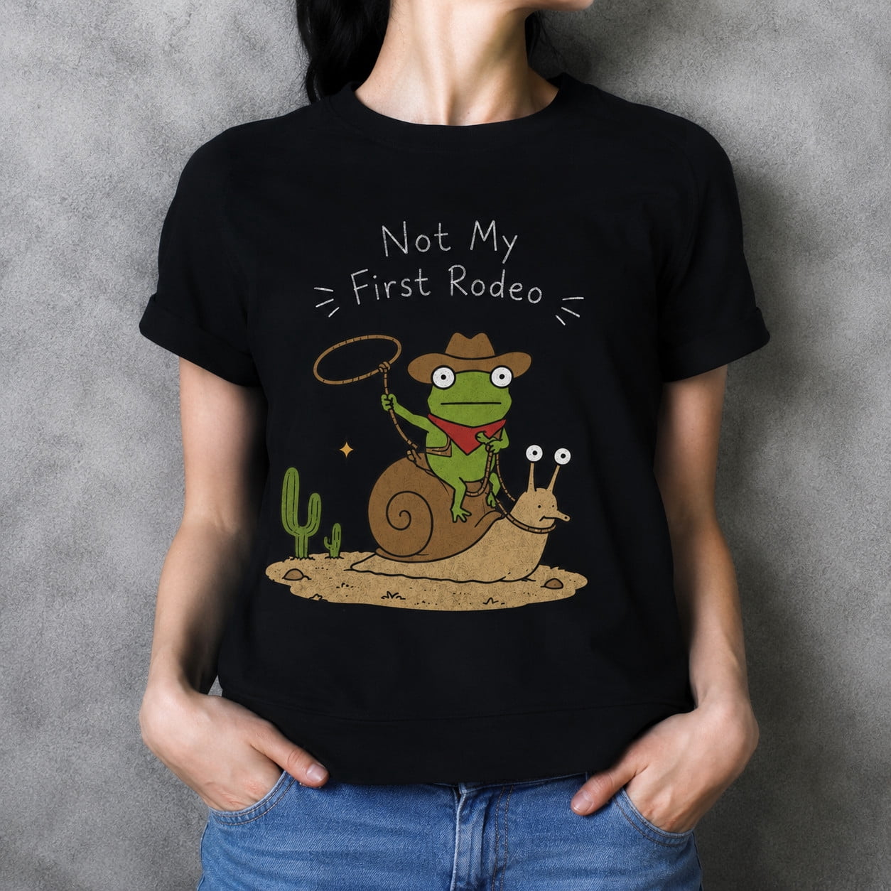 First Rodeo Signage Cowboy Frog Not My First Rodeo Western T-Shirt - Walmart.com