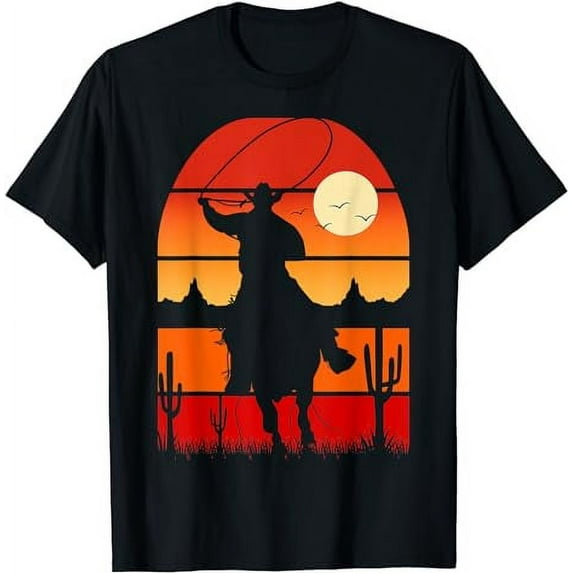 Cowboy Graphic Western Riding Horse Equestrian Country Rodeo T-Shirt