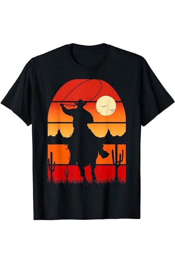 Cowboy Graphic Western Riding Horse Equestrian Country Rodeo T-Shirt