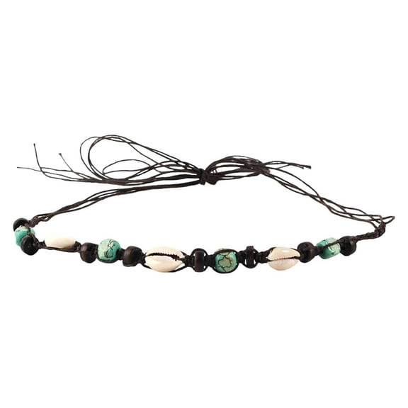 Cowboy Hat Bands Western Leather Turquoise Beaded Accessories for Men Women Bohemian Style Handmade Adjustable Belt