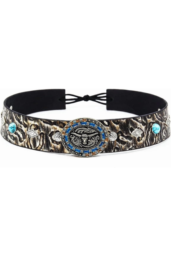 Cowboy Hat Bands for Men and Women, Leather Hat Band for Cowboy Hats Tie Closure Cowgirl Accessories