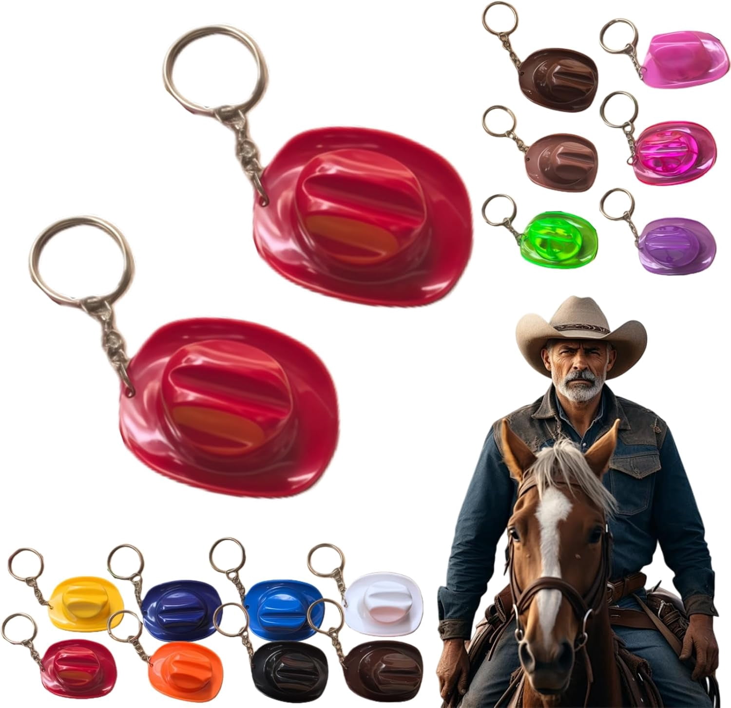 Cowboy Hat Bottle Opener Keychain, Portable Western Texas Style Metal ...