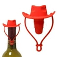 thumbnail image 1 of A Cowboy Hat and A Bottle Stopper C By Homng, Cowboy Hat Wine Bottle Stopper Reusable Beverage Beer Champagne Wine Storage Stopper Colorful Leakproof Seal Fun Stoppers Cute Wine Toppers for Santa, 1 of 9