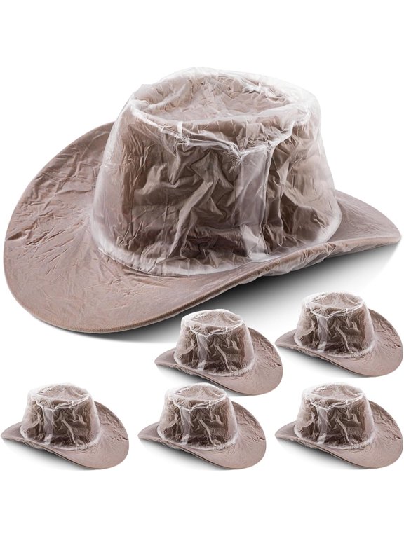 Cowboy Hat Cover, Plastic Cowboy Hat Rain Covers Hat Protector Covers for Storage, Keep from Rain Snow Dust