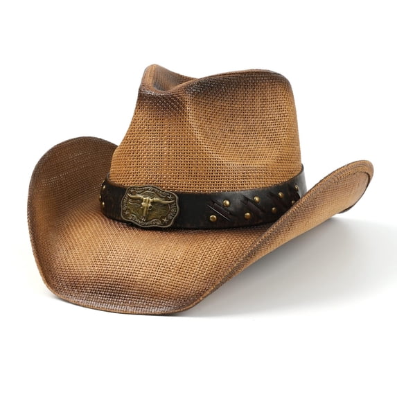 Cowboy Hat,Cowgirl Hat,Western Cowboy Hats for Women/Mens/Straw Wide with Shapeable Brim Cowboy Hat for Womens