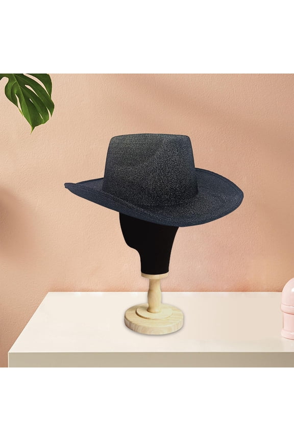 Cowboy Hat Cowgirl Hat Wo Cap Wide Brim Western Cowboy Hat Western Hat for Beach Accessories Holiday Carnival Ladies Black