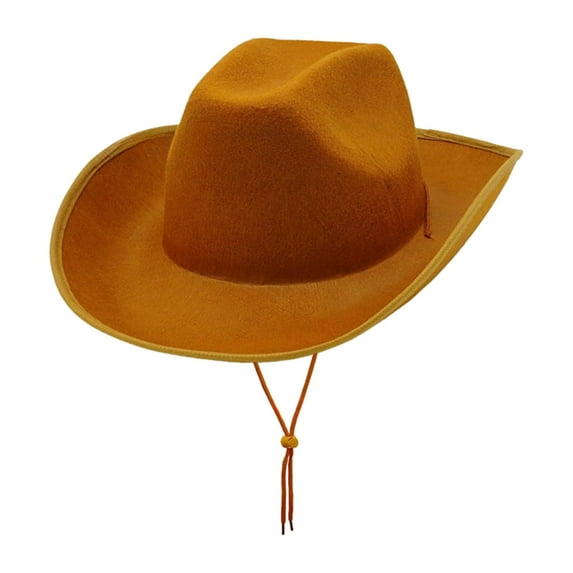 Cowboy Hat Jazz Hat Costume Accessories Cowgirl Hats for Club Carnival Party brown