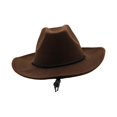 thumbnail image 1 of Cowboy Hat Jazz Hat Decor Cowgirl Hats for Wedding Holiday Stage Performance Brown, 1 of 8