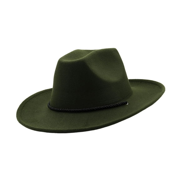 Cowboy Hat Jazz Hat Decor Cowgirl Hats for Wedding Holiday Stage Performance Dark Green